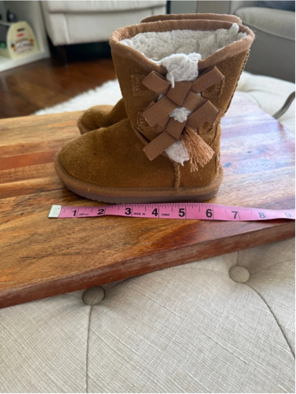 Baby Koolaburra by UGG Brown Boots with Bows Size 7